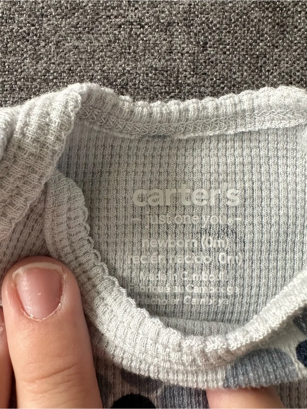 Carters Kids Long-Sleeve One-Piece Bodysuits in Blue & Pink